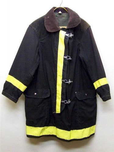 Vtg janesville fire master firemans firefighter bunker turnout coat size large for sale