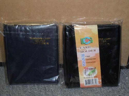 Lot of 2 Brand New DCG 96 Business Card Holder Pleather Office Stationary Book