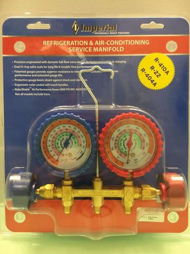 IMPERIAL 422-C REFRIGERATION  MANIFOLD 60&#034; hoses w/Low Loss Ball Shut-Off