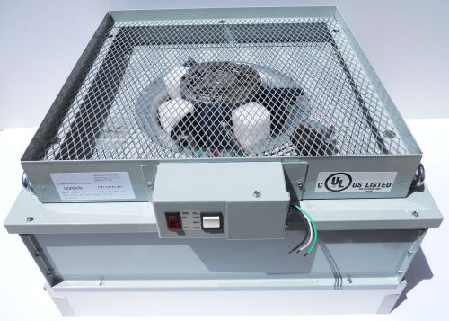 Clean room fan assembly with 99.9995 efficiency filter &amp; 3-speed motor@277 volts for sale
