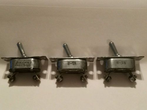 Lot of 3 vintage cutler hammer (ch) b-5a toggle switch warbird aircraft radium for sale