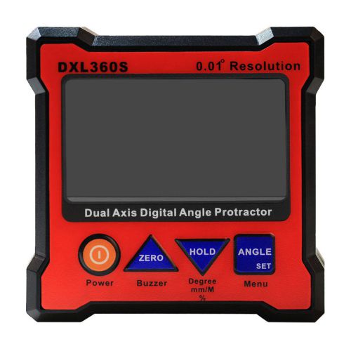 DXL360S Digital LCD Protractor Inclinometer Single Dual Axis Level Box ED