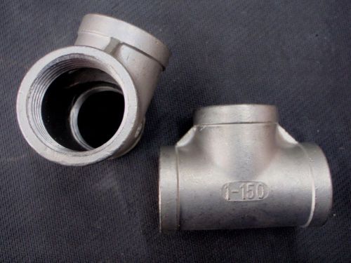 Stainless steel tee 1&#034; npt pipe fitting for sale