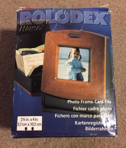 NEW Rolodex Home Picture Photo Frame card File Wood Look Frame Vintage 67382
