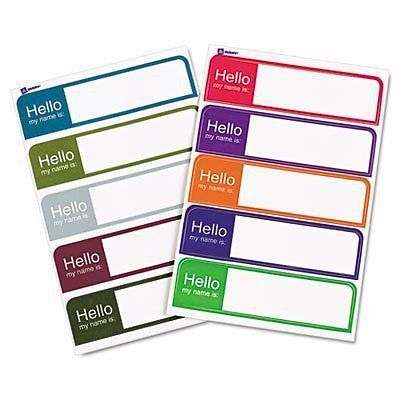Avery Name Badges, Laser/inkjet, 1 X 3.75 Inches, Assorted Colors, Removable, P