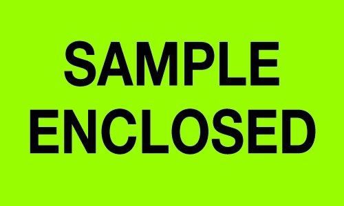 Tape Logic DL1214 Pressure Sensitive Label, Legend &#034;SAMPLE ENCLOSED&#034;, 5&#034; Length