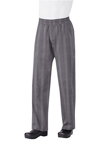 Chef Works BPLD-GRY UltraLux Better Built Baggy Pants, Gray Plaid, Size L