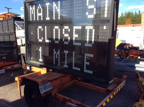 Addco solar powered message board trailer. safety sign arrow board trailer. for sale