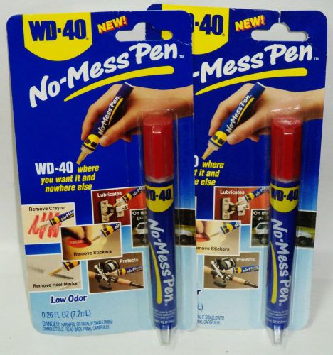 2 WD-40 No Mess Pen Odor Free Perfect for Putting It Where You Want .26 oz Each