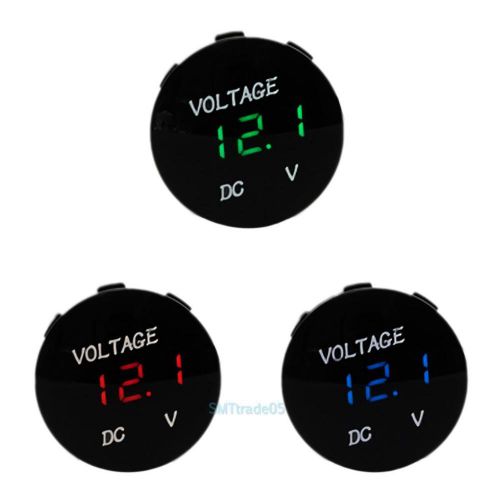 Car Motorcycle Digital LCD Display Voltmeter Combination of Equipment 12-24V