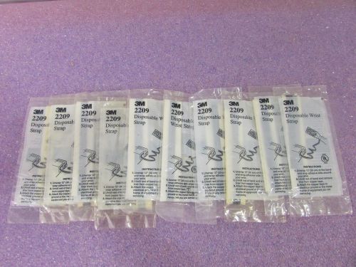 Lot of 10: 3M 2209 Disposable Wrist Strap - In Original Package