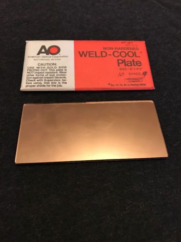 Ao american optical weld cool # 10 shade nos 2&#034;x4 1/4&#034;  non hardened for sale