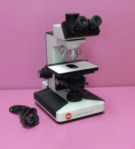 Leitz Wetzlar Laborlux S Microscope Fluotar Objectives 2 Eyepieces Condenser