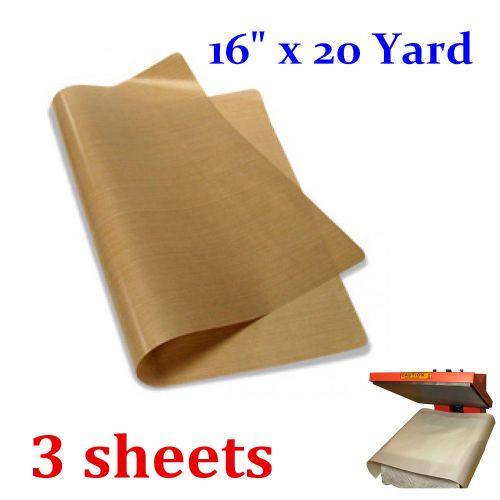 3 sheets * 16&#034;x20&#034; teflon fabric sheet 5mil thickness for sublimation printing for sale