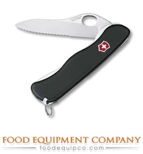 Victorinox 84886 side chef pocket knife wavy edge black for sale