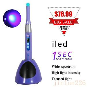iLED Dental Wireless LED Curing Light Lamp 1 Second Curing F/ DTE 1S Purple yn