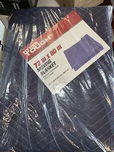 72&#034; X 80&#034; Fabric Moving Blanket Thick For Moving Storing Protects Scratch Blue