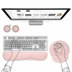 AtailorBird Wrist Rest Set for Keyboard and Mouse, Lycra Surface &amp; (Pink)