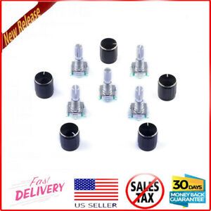 5Pcs Guitar and Bass Potentiometers with Control Knobs