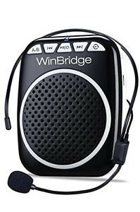 WinBridge Original Voice Amplifier WB001 Headset &amp; Microphone Black Rechargeable