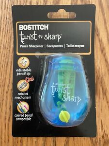 Bostitch Twist-n-Sharp Pencil Sharpener, for Kids &amp; Colored Pencils, Assorted
