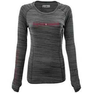 Levelwear LEY9R Adult Women Paris Divided Long Sleeve Active Tee, Heather Grey,