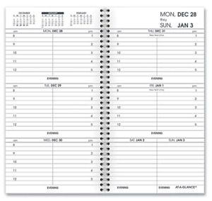 2022 AT A GLANCE 70-904-10 CALENDAR REFILL FOR 70-008 WEEKLY APPOINTMENT BOOK