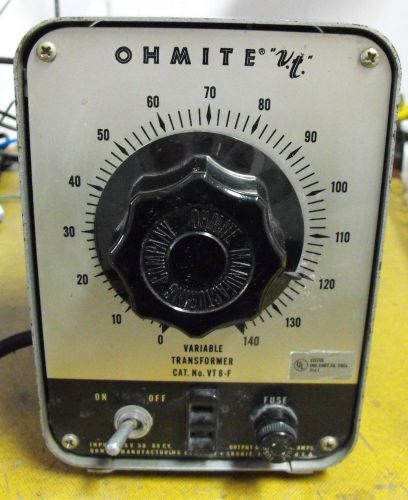 Ohmite variable transformer no vt 8-f 120v 7.5 amps for sale