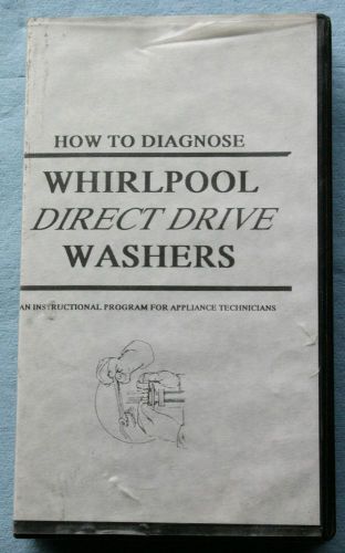 Appliance-vhs &#034;how to diagnose whirlpool direct drive washer&#034;  1991   (b10) for sale