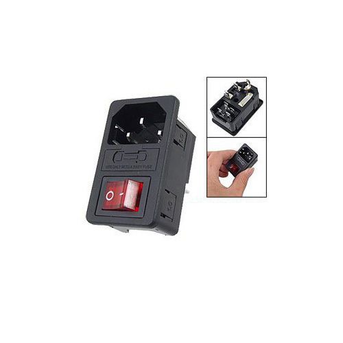 New hot sale inlet male power socket with fuse switch 10a 250v 3 pin iec320 c for sale