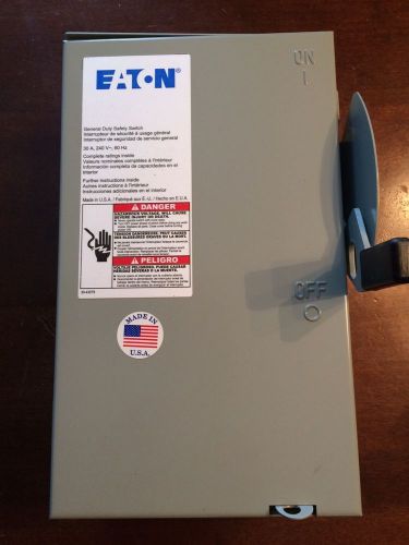 EATON GENERAL DUTY SAFETY SWITCH 30 AMP DG321URB ~~NEW!!!