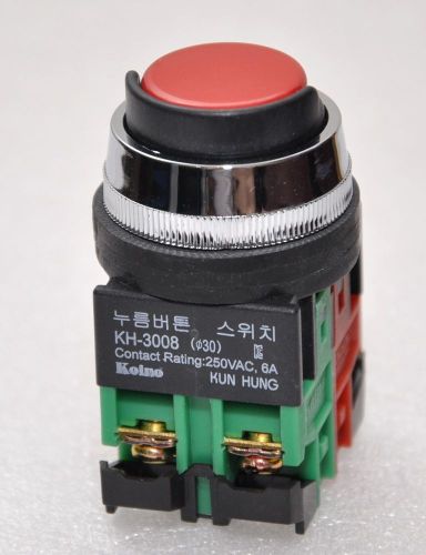 1 new koino hq momentary pushbutton switch kh-3008 red for sale
