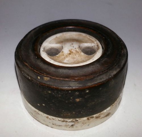 c1920 Rare Old Vintage Shock Prove Wood &amp; Porcelain Plug Switch Electric