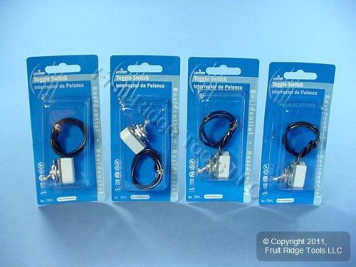 4 Leviton Metal Ball Toggle Switches 3A SPST 720-L