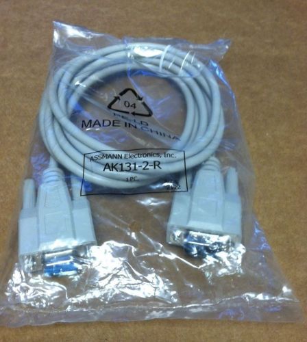 New Lot of 5 Assmann Extension 9 pin Serial D-Sub 2M Cable AK131-2-R