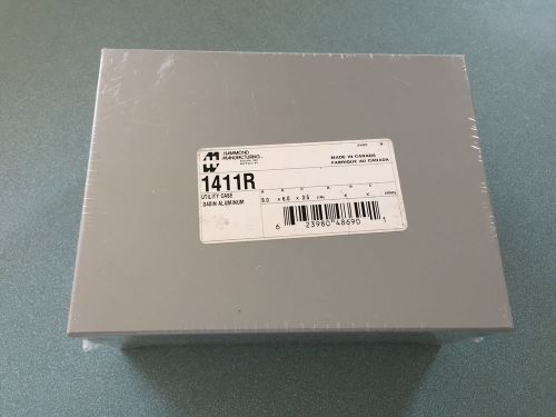 Enclosure-box, color Grey, Hammond-Manufacturing  p/n 1411R  8&#034; x 6&#034; x 3.5&#034;