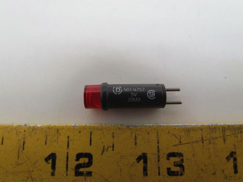 Dialight dialco 507-4757-3331-500 5 volt 20ma red indicator light bulb for sale