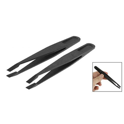 New 2 pcs practical anti-static flat tip tweezers electronic repair tool gift for sale