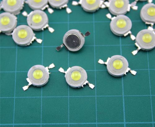 100pcs Lots Cold White 1W High Power LED Lamp Beads Bulb Chip 100~110LM