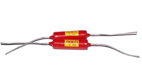 Ohmite Z50 Axial Leaded RF Plate Chokes 7uH,  1.0a,  35-110MHz,  .98? x  2pcs.