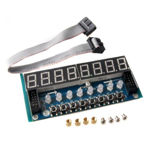 8X Seven Segments Display + 8X Key + 8X Double Color LED Module for Arduino