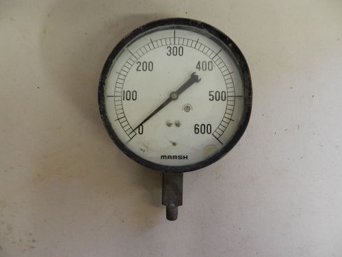 Vintage 6.25&#034; marsh pressure gauge 0-600 steampunk art, steam punk lamp for sale