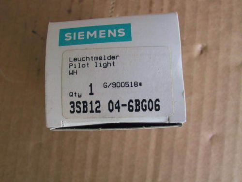 Nw in box Siemens 3SB12 04 6BG06 Pilot Light 3SB12046BG06