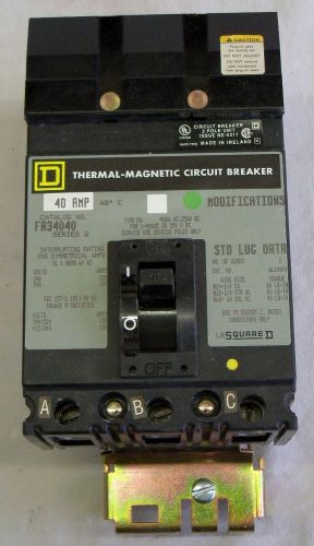 Square D FA34040 40A 480V 3P I-Line Breaker NEW