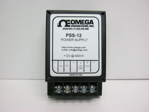 Omega PSS-12 Power Supply, Input: 115VAC Output: 12VDC 500mA