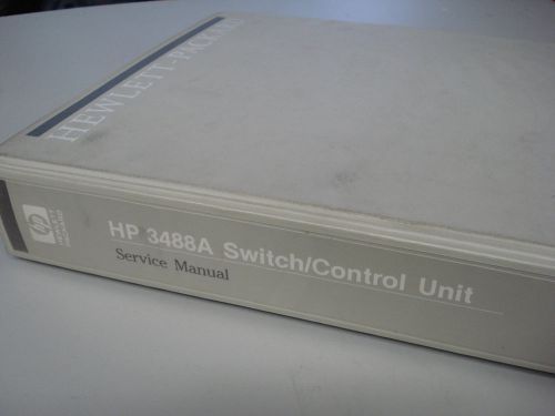 HP 3488A Switch/Control Unit service Manual