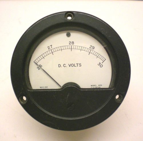 Military Expanded Scale DC Volt Meter 26-30V, WACLINE Model  AED, Made in USA