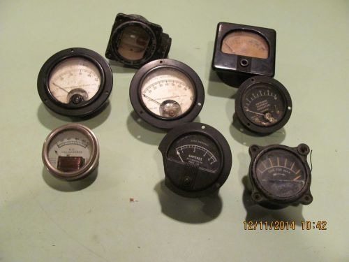 8 vintage meters - weston milliammeter - radio frequency ampers - antenna indica for sale