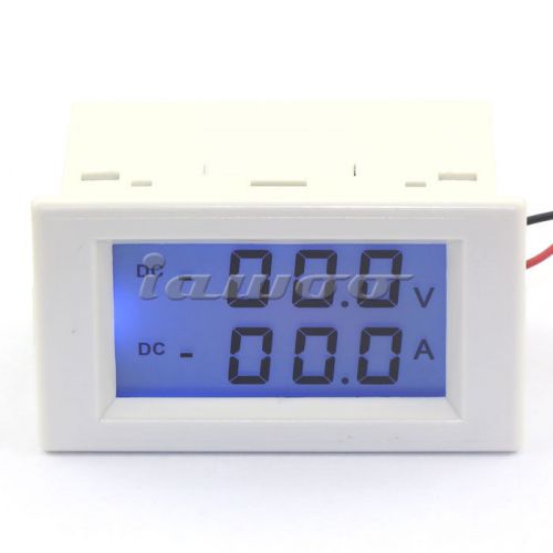 Digital display ammeter voltmeter panel volts amps meter 2in1 199.9v/50a monitor for sale