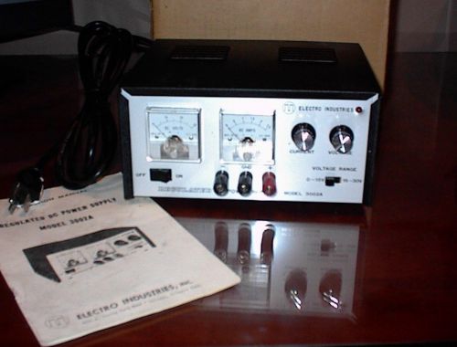 Dual range dc laboratory bench power supply - electro industries 3002a for sale